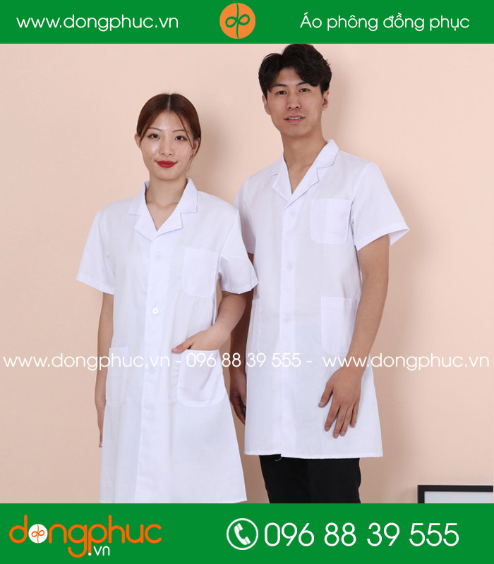 Áo blouse đồng phục y tá - Bác sĩ màu trắng 